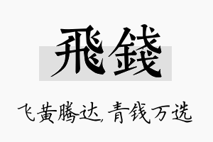 飞钱名字的寓意及含义