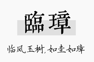 临璋名字的寓意及含义