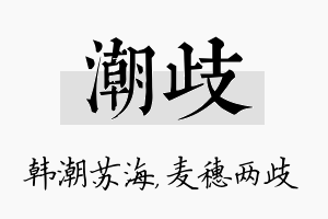 潮歧名字的寓意及含义