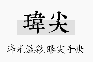 玮尖名字的寓意及含义