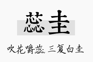 蕊圭名字的寓意及含义