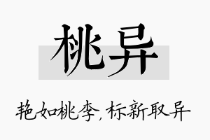 桃异名字的寓意及含义