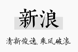 新浪名字的寓意及含义