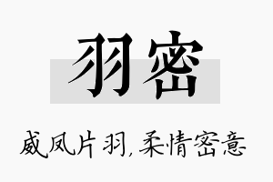 羽密名字的寓意及含义