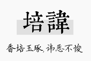 培讳名字的寓意及含义