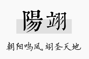 阳翊名字的寓意及含义