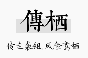 传栖名字的寓意及含义