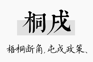 桐戌名字的寓意及含义