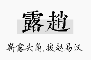 露赵名字的寓意及含义