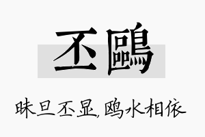 丕鸥名字的寓意及含义