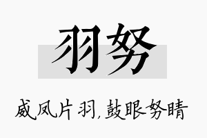 羽努名字的寓意及含义