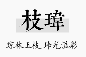 枝玮名字的寓意及含义