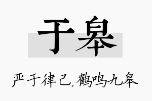 于皋名字的寓意及含义