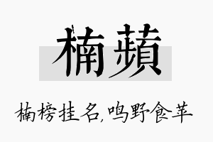 楠苹名字的寓意及含义