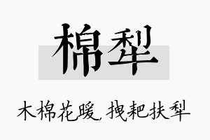 棉犁名字的寓意及含义