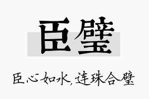 臣璧名字的寓意及含义