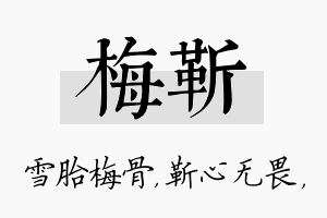 梅靳名字的寓意及含义