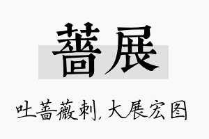 蔷展名字的寓意及含义