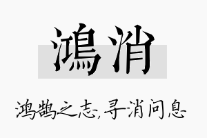 鸿消名字的寓意及含义