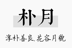 朴月名字的寓意及含义