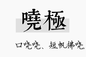 哓极名字的寓意及含义