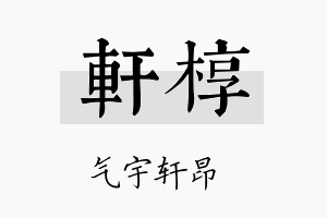 轩椁名字的寓意及含义