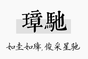 璋驰名字的寓意及含义