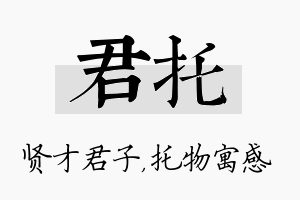 君托名字的寓意及含义