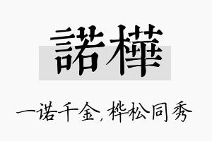 诺桦名字的寓意及含义