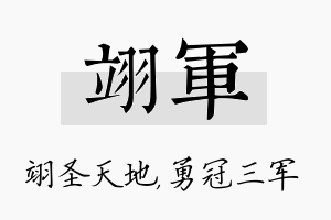 翊军名字的寓意及含义