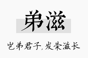 弟滋名字的寓意及含义