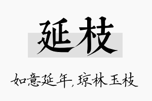 延枝名字的寓意及含义