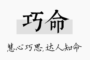 巧命名字的寓意及含义