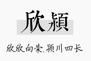 欣颍名字的寓意及含义