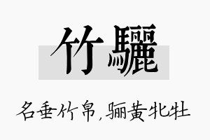 竹骊名字的寓意及含义