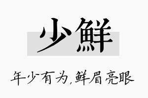 少鲜名字的寓意及含义