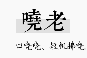 哓老名字的寓意及含义