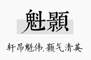 魁颢名字的寓意及含义