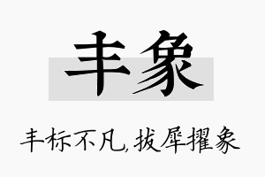 丰象名字的寓意及含义