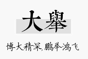 大举名字的寓意及含义