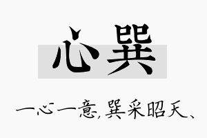 心巽名字的寓意及含义