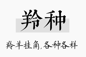 羚种名字的寓意及含义