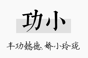 功小名字的寓意及含义