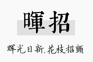 晖招名字的寓意及含义