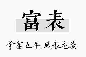 富表名字的寓意及含义