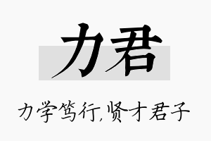 力君名字的寓意及含义