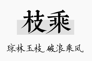 枝乘名字的寓意及含义