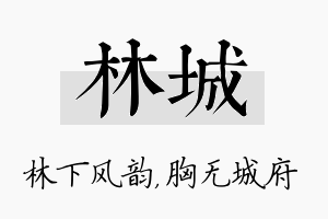 林城名字的寓意及含义