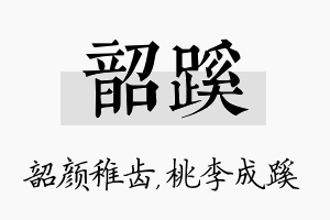 韶蹊名字的寓意及含义