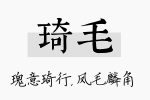 琦毛名字的寓意及含义